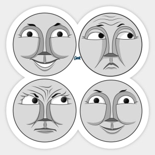 Faces of Gordon the Big Engine Sticker